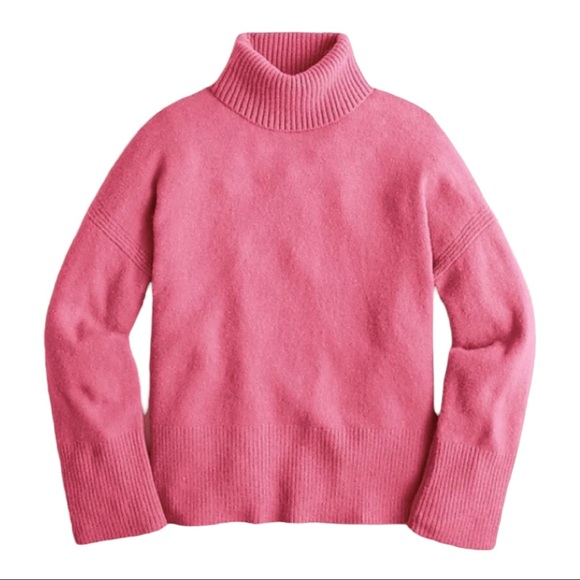J.Crew Pink Turtleneck Sweater in Supersoft Yarn - Picture 4 of 9